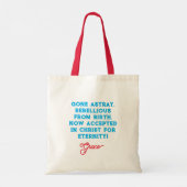 Grace Christelijk Quote Rood en Blauw Typografie T Tote Bag (Achterkant)