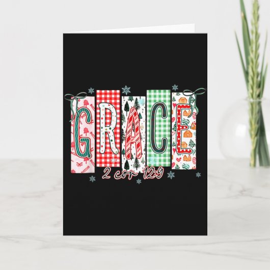 Grace Christmas Santa Coquette Bow Women Girls  Kaart (Voorkant)