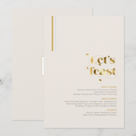 Grace Clinton Menu Goud/Zilver ID887 (Voorkant / Achterkant)