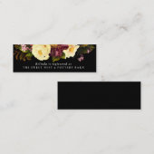 Grace  Dark Bridal Registry Insert Kaarten Mini Visitekaartje (Voorkant / Achterkant)