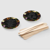 Grace Dark Wedding Program Hand Fan Handwaaier (Niet-gemonteerd)