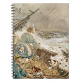 Grace Darling en haar vader redden de schipbreuk Notitieboek (Voorkant)