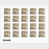 Grace Darling en haar vader redden de schipbreuk Vierkante Sticker (Vel)