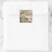 Grace Darling en haar vader redden de schipbreuk Vierkante Sticker (Tas)