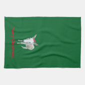 Grace de Donkey met een rode boe Theedoek (Horizontaal)