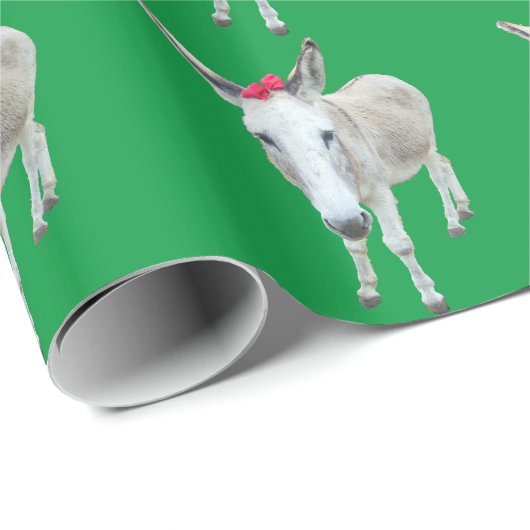 Grace de Donkey met een rode pootpapier Cadeaupapier (Rol Hoek)