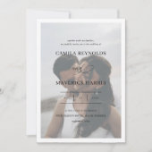 Grace Elegant Calligrafie Wedding Kaart (Voorkant)