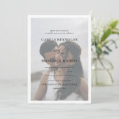 Grace Elegant Calligrafie Wedding Kaart (Staand voorkant)