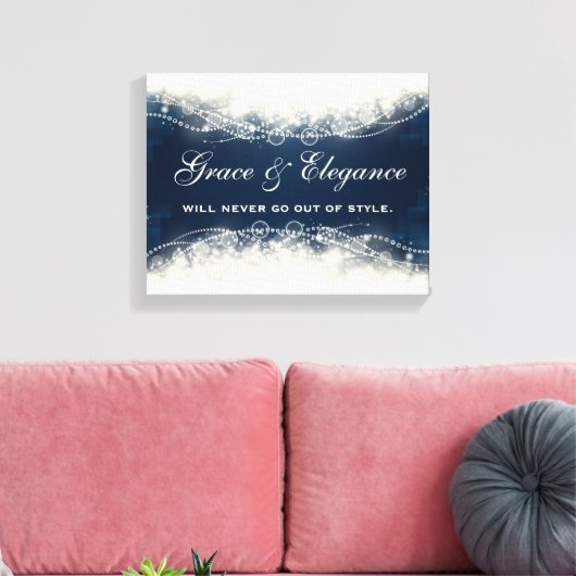Grace en legance zullen nooit uit de stijl komen canvas afdruk (Insitu (Woonkamer))