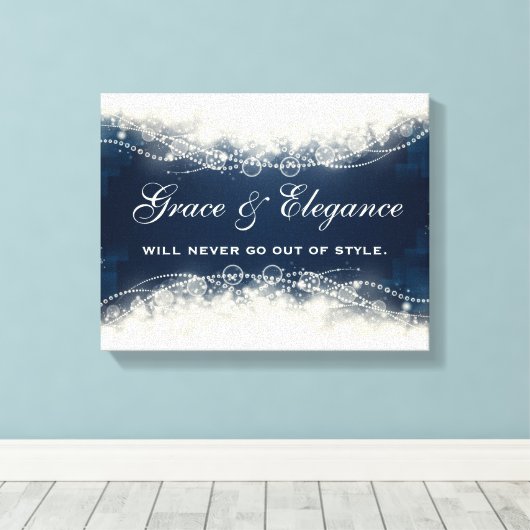 Grace en legance zullen nooit uit de stijl komen canvas afdruk (Insitu (Houten vloer))