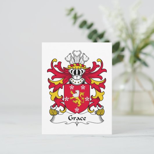 Grace Family Crest Briefkaart (Staand voorkant)