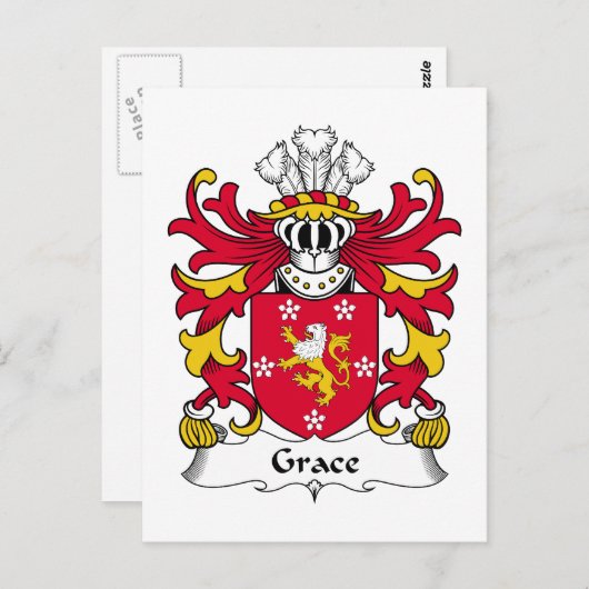 Grace Family Crest Briefkaart (Voorkant / Achterkant)