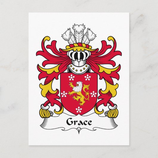 Grace Family Crest Briefkaart (Voorkant)