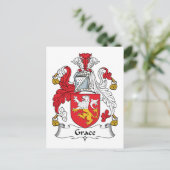 Grace Family Crest Briefkaart (Staand voorkant)