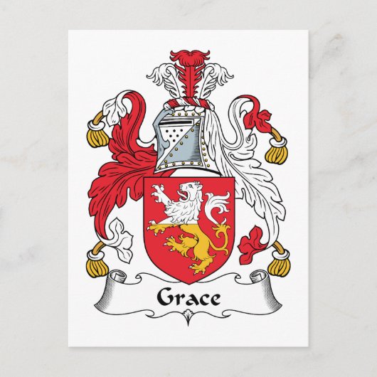 Grace Family Crest Briefkaart (Voorkant)