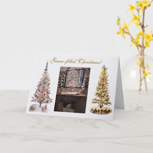 Grace-filled Christmas Greeting Card Kaart (Gele Bloem)