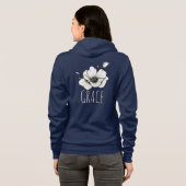 Grace Floral Line Art Hoodie (Achterkant volledig)