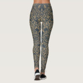Grace Forest Green Lotus Paisley Artisan Pattern Leggings (Achterkant)