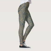 Grace Forest Green Lotus Paisley Artisan Pattern Leggings (Rechts)
