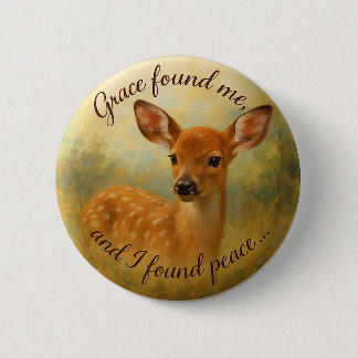 “Grace Found Me - Knopontwerp 1 Ronde Button 5,7 Cm
