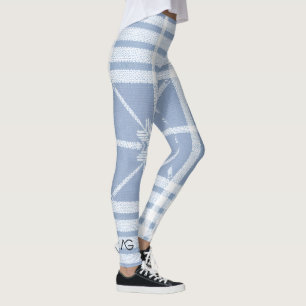 Grace Frost & Sky Nordic PlaidPatroon VERVAADE BOL Leggings