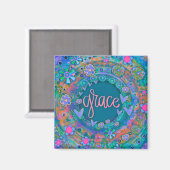 Grace  Fun Floral Modern Inspirity Magneet (Voorkant / Achterkant)