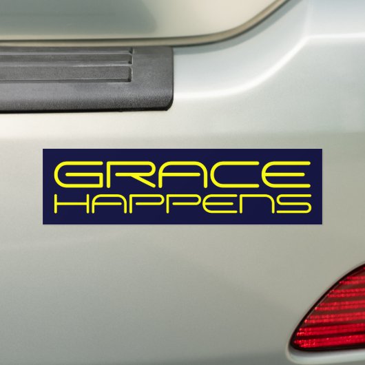 Grace gebeurt bumpersticker (Op auto)