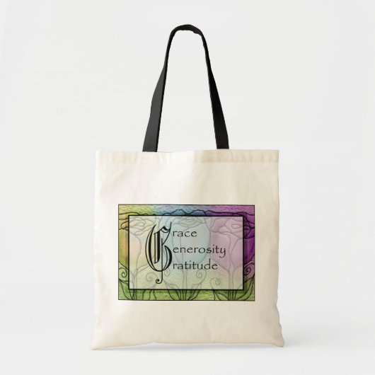 Grace Generosity Gratitude Tote Bag (Voorkant)