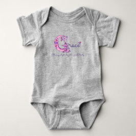 Grace girls G naam betekent monogram baby Romper