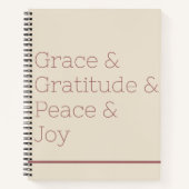 Grace Gratitude Peace Joy Bullet Journal Notitieboek (Voorkant)