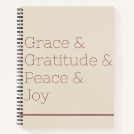 Grace Gratitude Peace Joy Bullet Journal Notitieboek