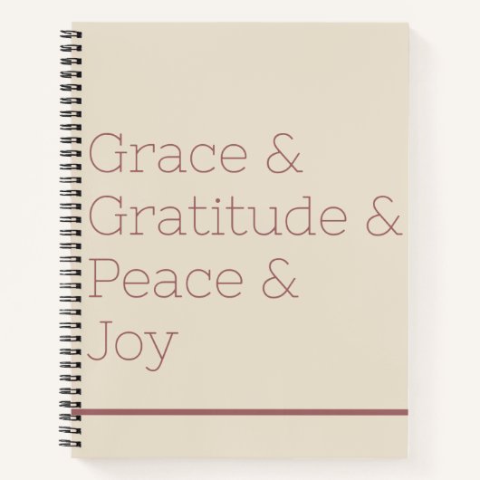 Grace Gratitude Peace Joy Bullet Journal Notitieboek (Voorkant)