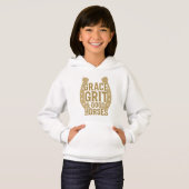 Grace, Grit & Good Horses Western Girls Hoodie (Voorkant volledig)