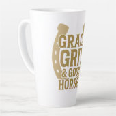 Grace, Grit & Good Horses Western Latte Mok (Linkerhoek)