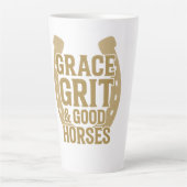 Grace, Grit & Good Horses Western Latte Mok (Voorkant)