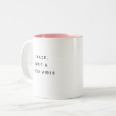 Grace Grit & Good Vibes Funny Modern Mug Tweekleurige Koffiemok (Voorkant links)