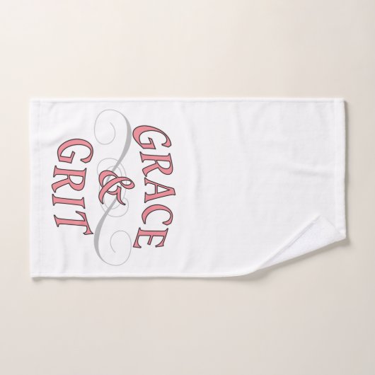 Grace & Grit in roze en grijs Bad Handdoek (Handdoek)