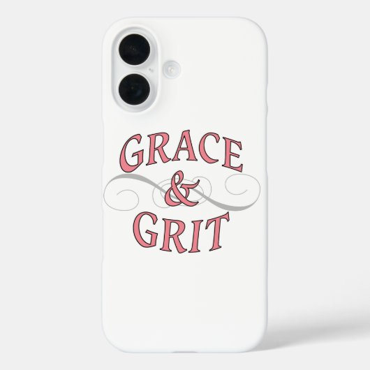 Grace & Grit in roze en grijs Case-Mate iPhone Case (Achterkant)