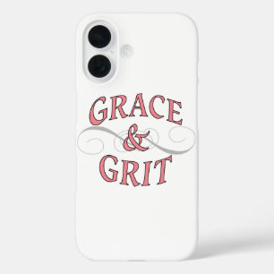 Grace & Grit in roze en grijs iPhone 16 Hoesje