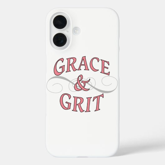 Grace & Grit in roze en grijs Case-Mate iPhone Case (Achterkant)