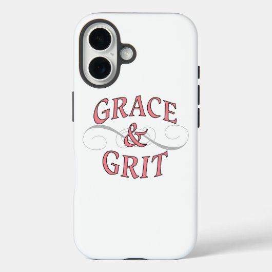 Grace & Grit in roze en grijs Case-Mate iPhone Case (Achterkant)