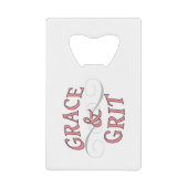 Grace & Grit in roze en grijs Creditkaart Flessenopener (Voorkant)