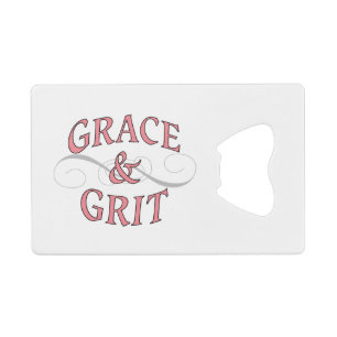 Grace & Grit in roze en grijs Creditkaart Flessenopener