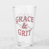 Grace & Grit in roze en grijs Glas (Achterkant)