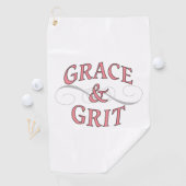 Grace & Grit in roze en grijs Golfhanddoek (Insitu)