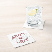 Grace & Grit in roze en grijs Kartonnen Onderzetters (Insitu)