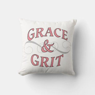 Grace & Grit in roze en grijs Kussen