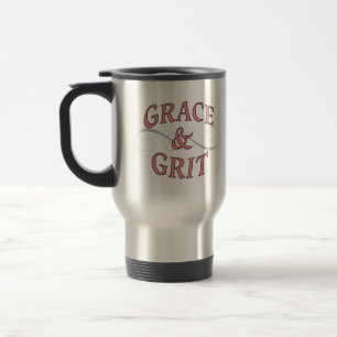 Grace & Grit in roze en grijs Reisbeker