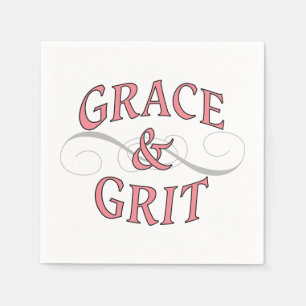 Grace & Grit in roze en grijs Servet