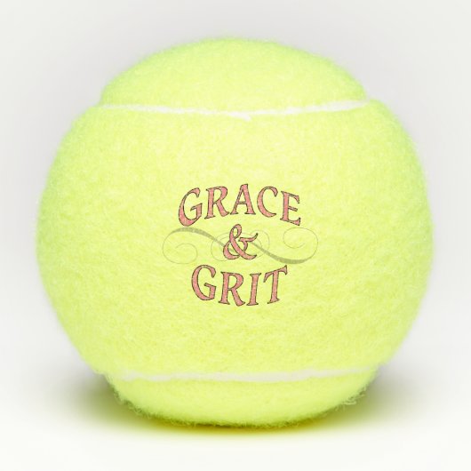 Grace & Grit in roze en grijs Tennisballen (Voorkant)